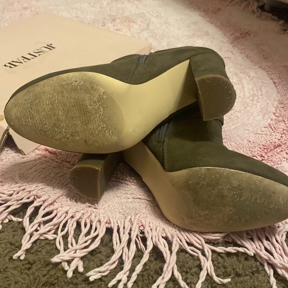 Olive Green Booties - Picture 4 of 4